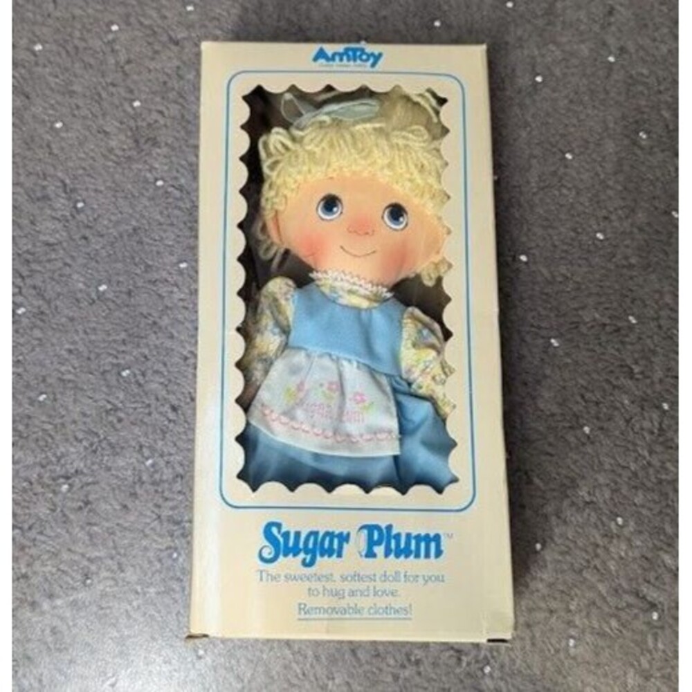 NIB Vintage Sugar Plum Rag Doll Cloth Doll Plush 1980 By Amtoy Morgan
